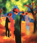 August Macke Woman in a Green Jacket Germany oil painting artist